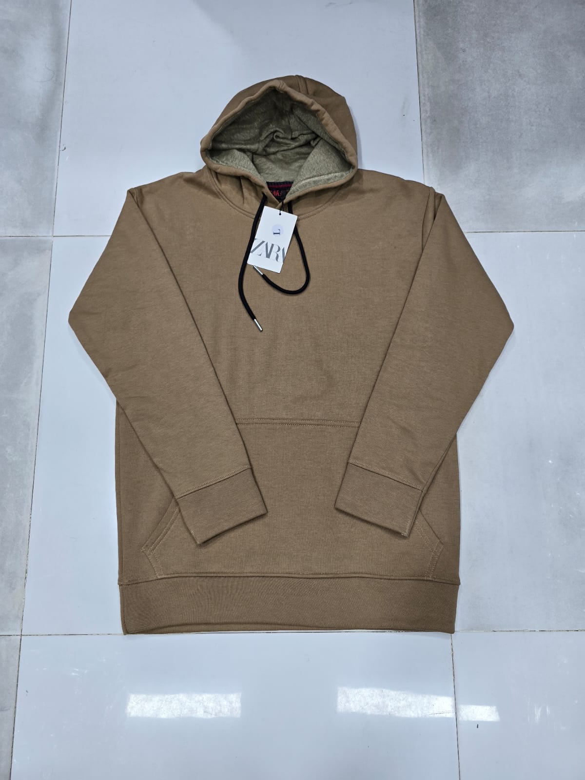 ZVRA Premium Men’s Classic Hoodie — Desert Beige | 500-600 GSM Heavy Cotton | Ultra Soft & Minimal Design